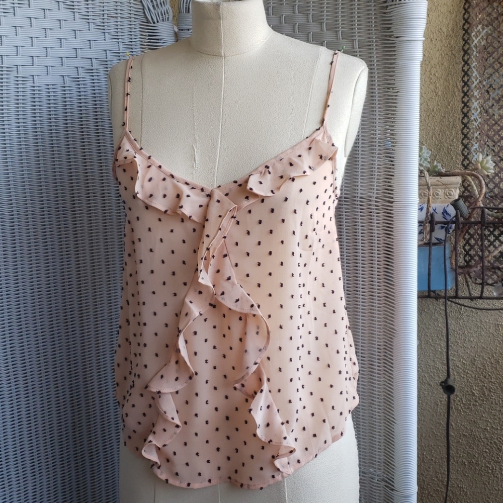 Spaghetti strap sheer top